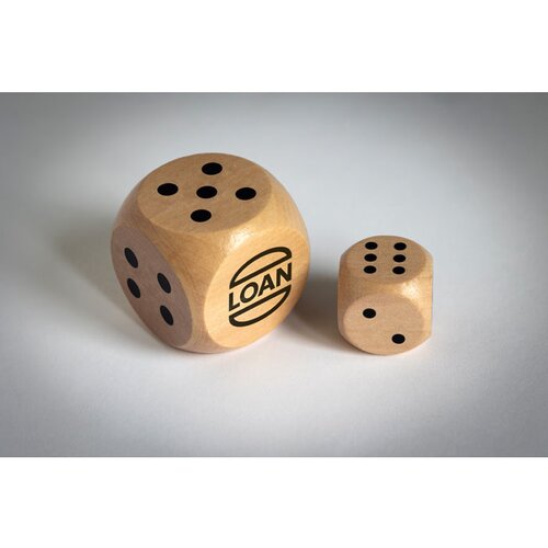 Schima houten dobbelsteen 3cm Dadin hout