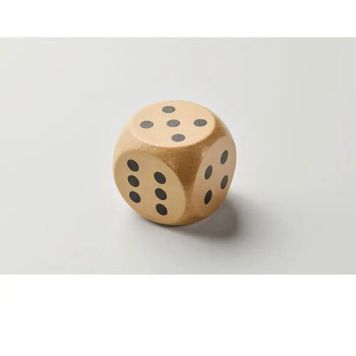 Schima houten dobbelsteen 5cm Dado Bruin