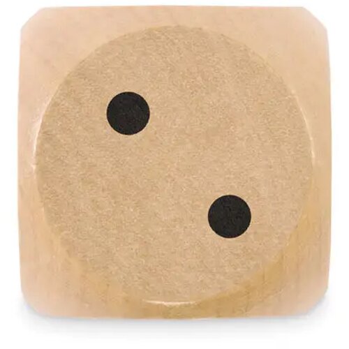 Schima houten dobbelsteen 5cm Dado Bruin