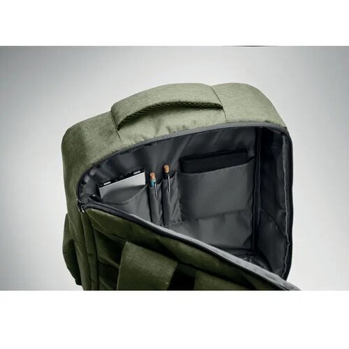 Smalle 15 inch laptop rugzak Laugar legergroen