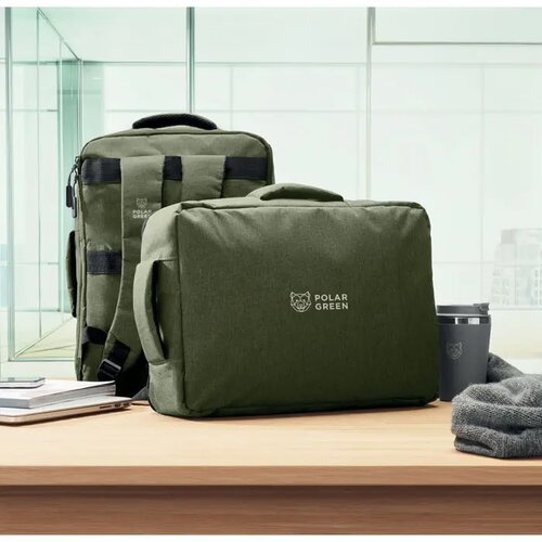 Smalle 15 inch laptop rugzak Laugar legergroen