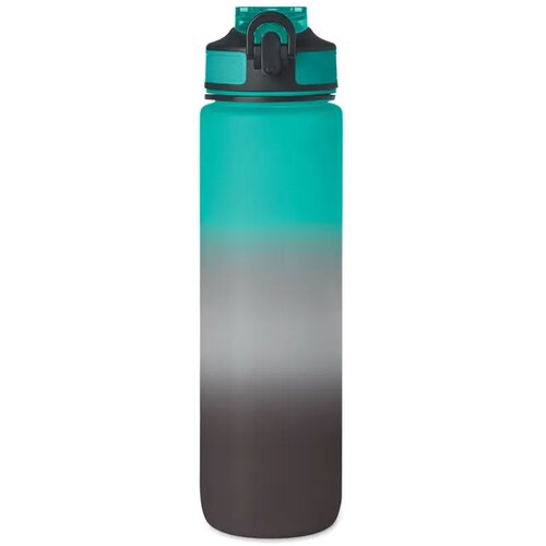 Sportwaterfles rpet 1l Activate zwart/blauw