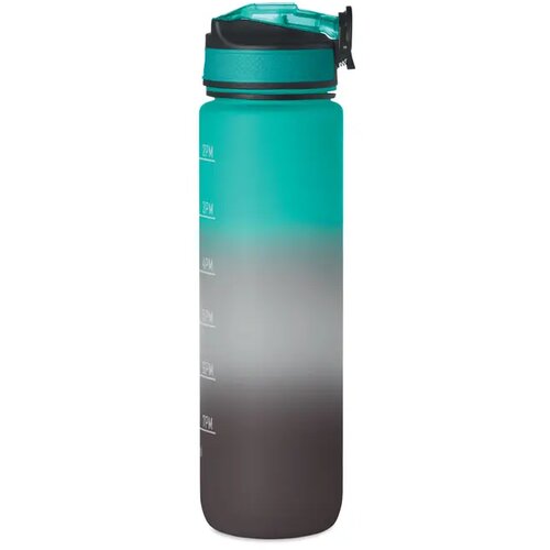 Sportwaterfles rpet 1l Activate zwart/blauw