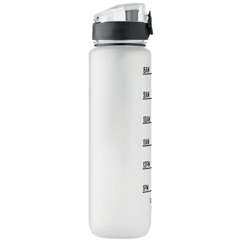 Sportwaterfles rpet 1l Isforden mark transparant wit