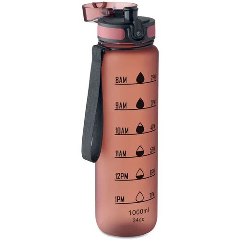 Sportwaterfles rpet 1l Isforden mark bordeaux