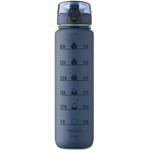 Sportwaterfles rpet 1l Isforden mark marineblauw
