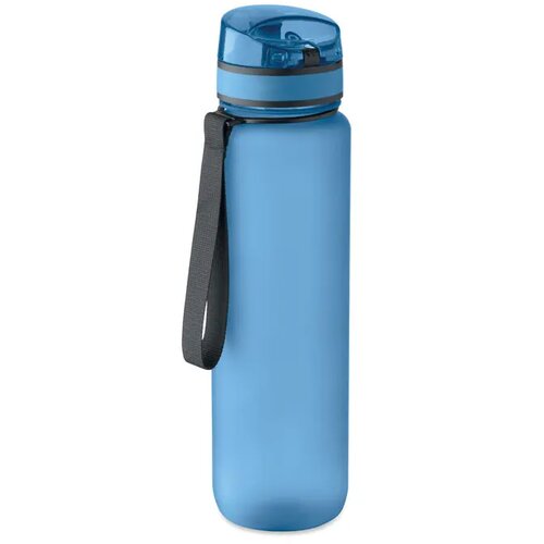 Sportwaterfles rpet 1l Isforden mark transparant licht blauw