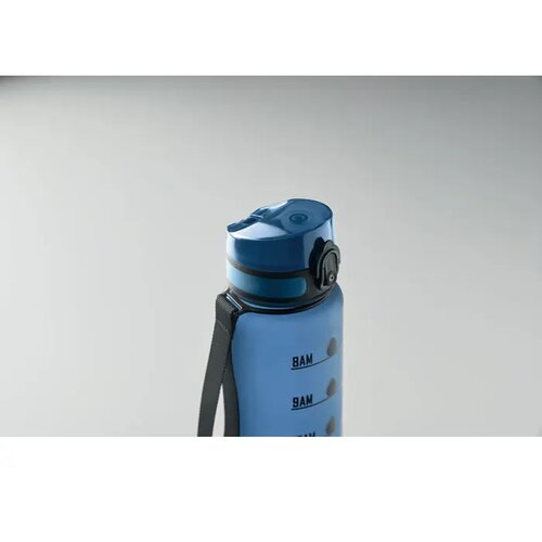 Sportwaterfles rpet 1l Isforden mark transparant licht blauw