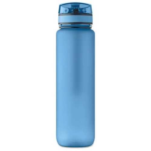 Sportwaterfles rpet 1l Isforden mark transparant licht blauw