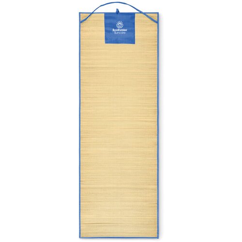 Strandmat van natuurlijk stro Rafia royal blauw