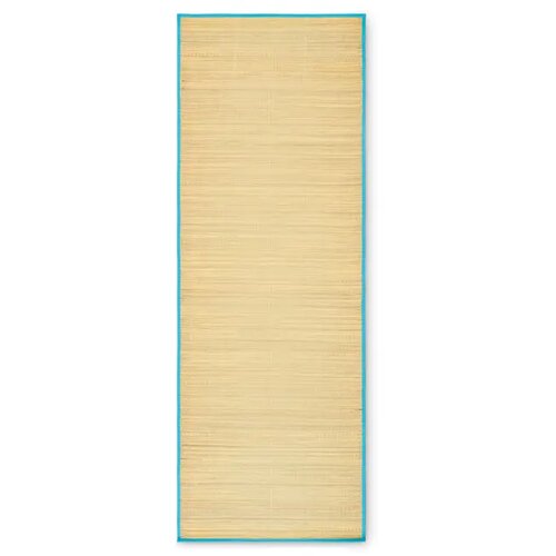 Strandmat van natuurlijk stro Rafia turquoise