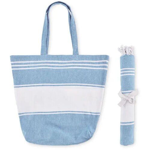 Strandtas met hamamdoek Hummum Turquoise