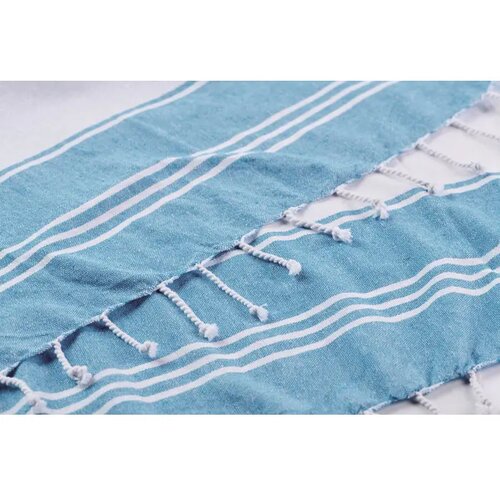 Strandtas met hamamdoek Hummum Turquoise