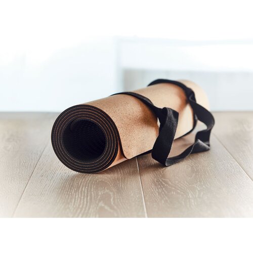 Yogamat van kurk Savasana Beige