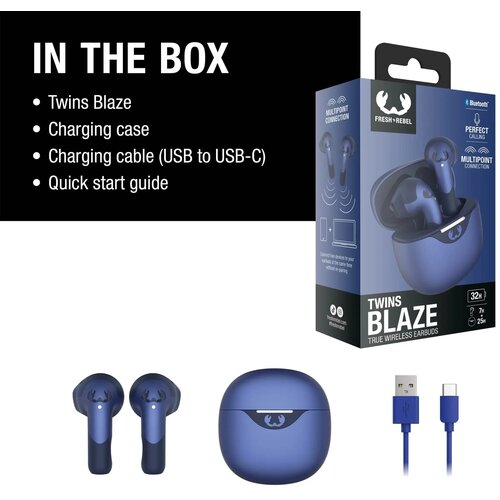 3TW2200 I Fresh 'n Rebel Twins Blaze - True Wireless oordopjes met ENC Blauw