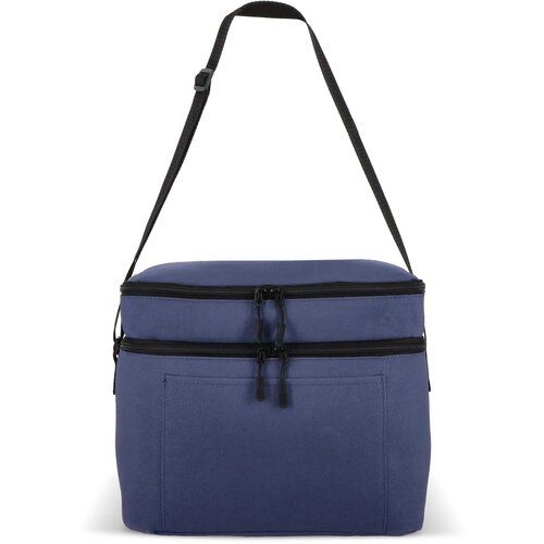 600D gerecycled PET koeltas met twee vakken Blauw