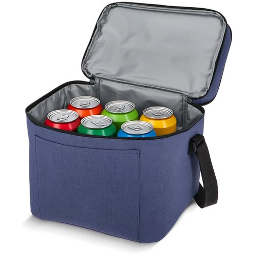 600D gerecycled PET koeltas met twee vakken Blauw