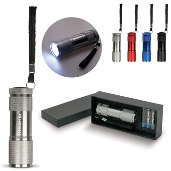 Aluminium zaklamp LED zilver Aluminium zaklamp LED zilver