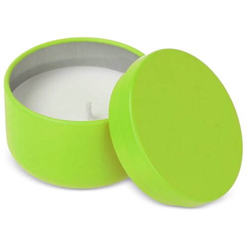 Asana plantaardige kaars in gerecycled blik lichtgroen