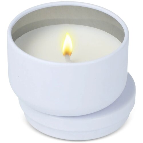 Asana plantaardige kaars in gerecycled blik wit