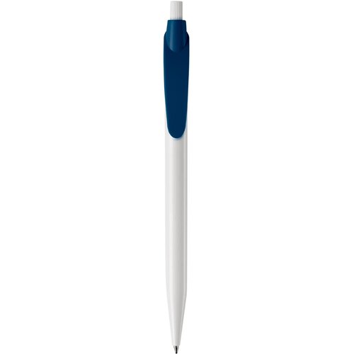 Balpen Cosmo hardcolour wit / donkerblauw