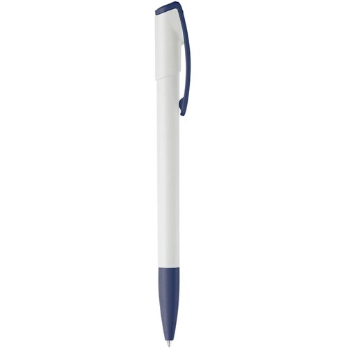 Balpen Deniro hardcolour wit / donkerblauw