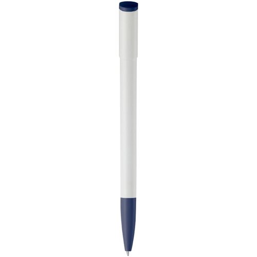 Balpen Deniro hardcolour wit / donkerblauw