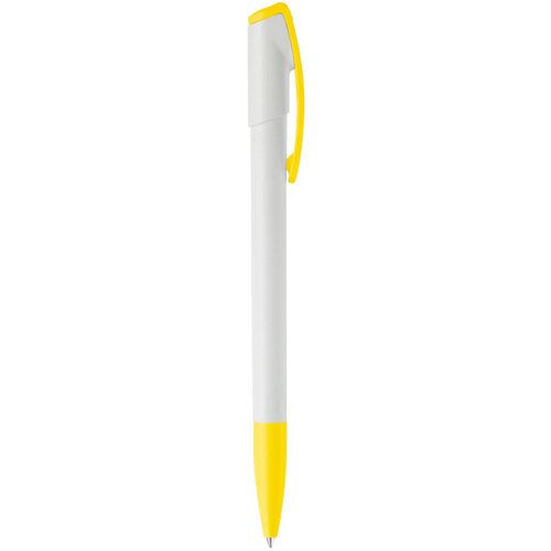 Balpen Deniro hardcolour wit / geel