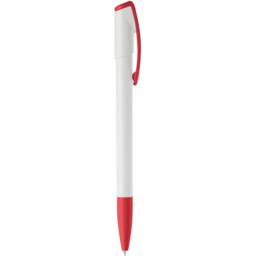 Balpen Deniro hardcolour wit / rood