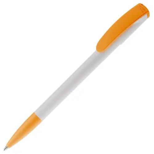 Balpen Deniro hardcolour wit / oranje