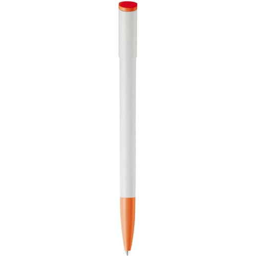 Balpen Deniro hardcolour wit / oranje
