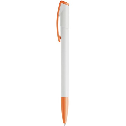 Balpen Deniro hardcolour wit / oranje