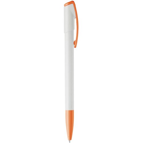 Balpen Deniro hardcolour wit / oranje