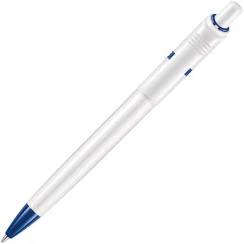 Balpen Ducal hardcolour wit / donkerblauw