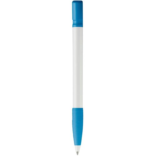 Balpen Nash grip hardcolour wit / lichtblauw
