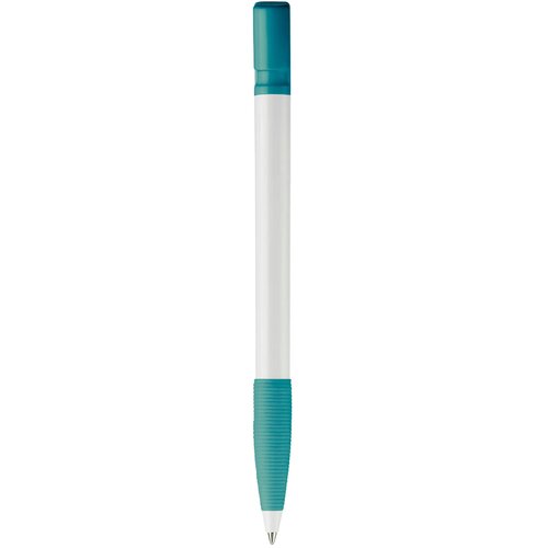 Balpen Nash grip hardcolour wit / turquoise