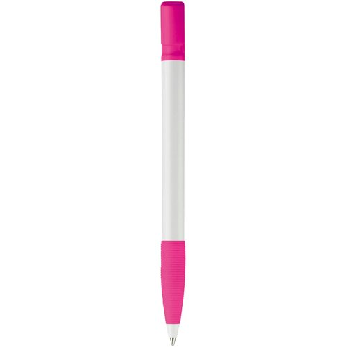 Balpen Nash grip hardcolour wit / roze