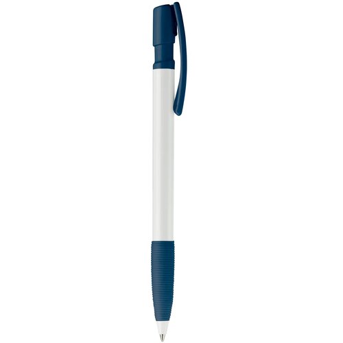 Balpen Nash grip hardcolour wit / donkerblauw