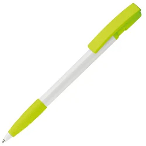 Balpen Nash grip hardcolour wit / lichtgroen