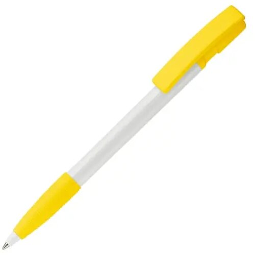 Balpen Nash grip hardcolour wit / geel