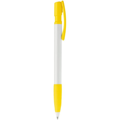 Balpen Nash grip hardcolour wit / geel