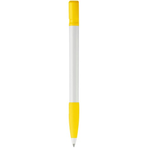 Balpen Nash grip hardcolour wit / geel