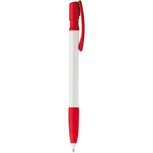 Balpen Nash grip hardcolour wit / rood