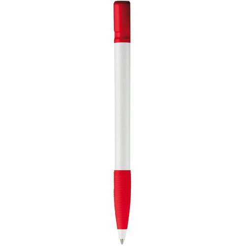 Balpen Nash grip hardcolour wit / rood