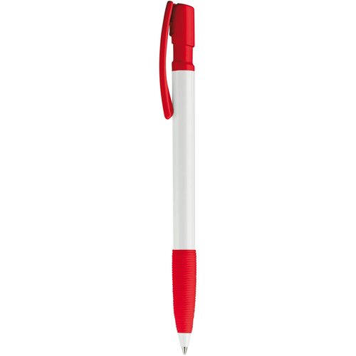 Balpen Nash grip hardcolour wit / rood