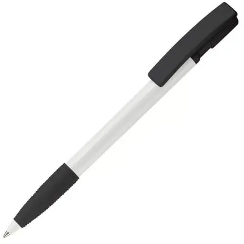 Balpen Nash grip hardcolour wit / zwart