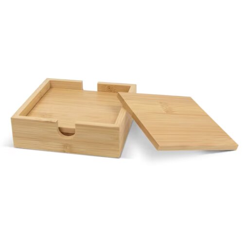 Bamboe onderzetterset (4 stuks) natuur
