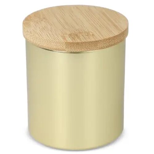 Bhakti plantaardige geurkaars in gerecycled aluminium potje goud