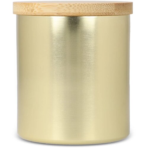 Bhakti plantaardige geurkaars in gerecycled aluminium potje goud