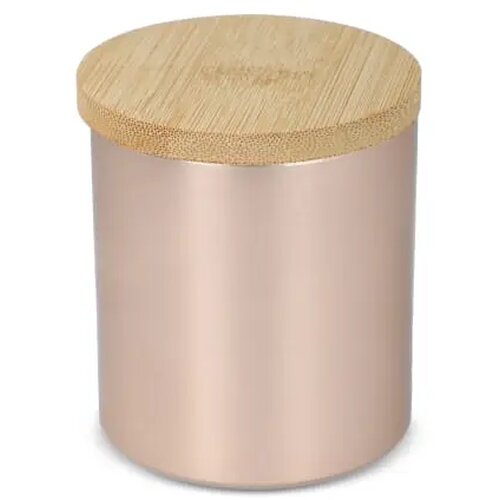 Bhakti plantaardige geurkaars in gerecycled aluminium potje rose goud